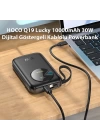 HOCO Q19 Lucky 10000mAh 30W Dijital Göstergeli Kablolu Powerbank