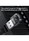 Hoco UA28 Transparan USB Bluetooth 5.1 Mini Taşınabilir Bluetooth Alıcısı Adaptörü