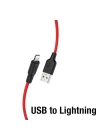 HOCO X21 Plus USB to iPhone Lightning Silikon Hızlı Şarj ve Data Kablosu