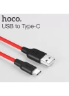 HOCO X21 USB to Type-C 3A Silikon Hızlı Şarj ve Data Kablosu