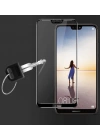 Huawei P20 Zore Ekranı Tam Kaplayan Düz Cam Koruyucu