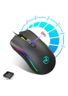 HXSJ A869 7200DPI Ayarlanabilir RGB Işık Gaming Oyuncu Mouse