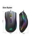 HXSJ A869 7200DPI Ayarlanabilir RGB Işık Gaming Oyuncu Mouse