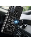 İnfinix Hot 12i Kılıf Magnetik Standlı Kamera Korumalı Zore Sürgülü Vega Kapak
