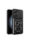 İnfinix Hot 30 Play Kılıf Magnetik Standlı Kamera Korumalı Zore Sürgülü Vega Kapak