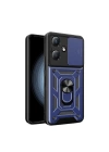 İnfinix Hot 30 Play Kılıf Magnetik Standlı Kamera Korumalı Zore Sürgülü Vega Kapak