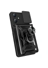 İnfinix Hot 30 Play Kılıf Magnetik Standlı Kamera Korumalı Zore Sürgülü Vega Kapak