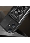 İnfinix Hot 30 Play Kılıf Magnetik Standlı Kamera Korumalı Zore Sürgülü Vega Kapak