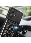 İnfinix Hot 30 Play Kılıf Magnetik Standlı Kamera Korumalı Zore Sürgülü Vega Kapak
