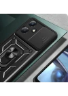 İnfinix Hot 30 Play Kılıf Magnetik Standlı Kamera Korumalı Zore Sürgülü Vega Kapak