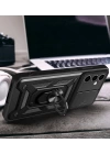İnfinix Hot 30 Play Kılıf Magnetik Standlı Kamera Korumalı Zore Sürgülü Vega Kapak