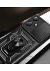 İnfinix Hot 30 Play Kılıf Magnetik Standlı Kamera Korumalı Zore Sürgülü Vega Kapak