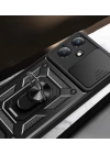 İnfinix Hot 30 Play Kılıf Magnetik Standlı Kamera Korumalı Zore Sürgülü Vega Kapak