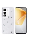 İnfinix Hot 50 Pro 4G Kılıf Airbag Tasarımlı Simli Şeffaf Zore Kutup Kapak