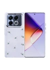 İnfinix Note 40 Pro Kılıf Airbag Tasarımlı Simli Şeffaf Zore Kutup Kapak