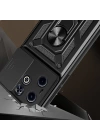 İnfinix Smart 8 Kılıf Magnetik Standlı Kamera Korumalı Zore Sürgülü Vega Kapak