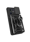 İnfinix Smart 8 Kılıf Magnetik Standlı Kamera Korumalı Zore Sürgülü Vega Kapak