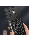 İnfinix Zero 30 4G  Kılıf Magnetik Standlı Kamera Korumalı Zore Sürgülü Vega Kapak