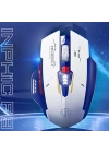 İNPHİC F9 Kablosuz Fare, Şarj Edilebilir Sessiz Kullanım 2.4G USB Mouse