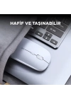 İNPHİC M1P Kablosuz Fare, Şarj Edilebilir Sessiz Kullanım Ultra İnce 2.4G USB Mouse