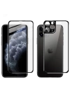 İPhone 11 Pro Metal Çerçeve Ön Arka 3D Full Tempered Cam Koruyucu