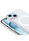 iPhone 15 Kılıf Zore M-safe Şarj Özellikli Simli Şeffaf Arka Yüzey Erdos Silikon Kapak