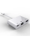 İPhone-İPad 3İN1 Ethernet RJ45 Ve Usb Kamera Adaptörü NK107