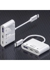 İPhone-Otg Hub -Usb Type C To Kulaklık ve Usb Kamera Okuyucu Otg