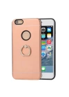 iPhone SE3-SE2 İPhone 8-7 Kılıf Selfie Yüzüklü Arkası Metal Silikon Kılıf