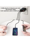 KUULAA Mirror 3 Usb QC3.0+PD 30W Hızlı Şarj Dijital Ekran Şarj Başlık