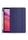 Lenovo Tab One 8.7 TB-305FU Kılıf Zore Tri Folding Kalem Bölmeli Standlı Kılıf