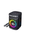 Lenyes S881 Su Geçirmez Mikrofonlu Çoklu Giriş RGB Işıklı TWS Karaoke FM Bluetooth Hoparlör v5.3