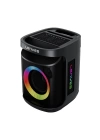 Lenyes S881 Su Geçirmez Mikrofonlu Çoklu Giriş RGB Işıklı TWS Karaoke FM Bluetooth Hoparlör v5.3