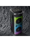 Lenyes S882 Su Geçirmez Mikrofonlu Çoklu Giriş RGB Işıklı TWS Karaoke FM Bluetooth Hoparlör v5.3