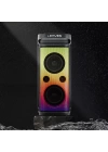 Lenyes S883 Su Geçirmez Tekerlekli Mikrofonlu Çoklu Giriş RGB Işıklı TWS Karaoke FM Bluetooth Hoparlör v5.3