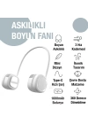 MEMO G02 Boyun Askılıklı Mini Fan Taşınabilir Şarjlı Soğutucu Boyun Fanı