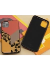 More TR Apple iPhone 12 Kılıf Kajsa Glamorous Serisi Leopard Combo Kapak