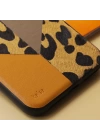 More TR Apple iPhone 12 Kılıf Kajsa Glamorous Serisi Leopard Combo Kapak