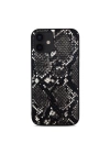 More TR Apple iPhone 12 Kılıf Kajsa Glamorous Serisi Snake Pattern Kapak