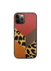 More TR Apple iPhone 12 Pro Kılıf Kajsa Glamorous Serisi Leopard Combo Kapak