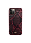 More TR Apple iPhone 12 Pro Max Kılıf Kajsa Glamorous Serisi Snake Pattern Kapak