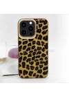 More TR Apple iPhone 13 Kılıf Kajsa Glamorous Serisi Leopard Combo Kapak