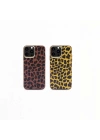 More TR Apple iPhone 13 Kılıf Kajsa Glamorous Serisi Leopard Combo Kapak