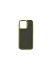 More TR Apple iPhone 13 Mini Kılıf Wiwu Genuine Leather Gold Calfskin Orjinal Deri Kapak