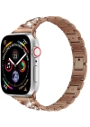 More TR Apple Watch Ultra 49mm Kordon Wiwu Three Beads Set Auger Metal Strap Kayış