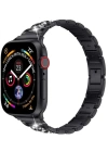 More TR Apple Watch Ultra 49mm Kordon Wiwu Three Beads Set Auger Metal Strap Kayış