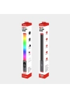 More TR Jmary FM-128RGB OLED Ekran Göstergeli RGB Led Işıklı Su Geçirmez Aydınlatma Çubuğu