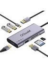 More TR Qgeem QG-UH07-A Type-C Çoğaltıcı ve Dönüştürücü Hub Usb 3.0 HDMI 4K SD Kart 85W 5120Mbps