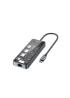 More TR Recci RH17 Type-C to Type-C PD100W + USB3.0 + HDMI + Type-C + RJ45 Bağlantılı 6in1 Hub