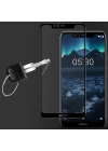 Nokia 5.1 Plus - X5 3D Full Kaplama Kırılmaz Cam Ekran Koruyucu